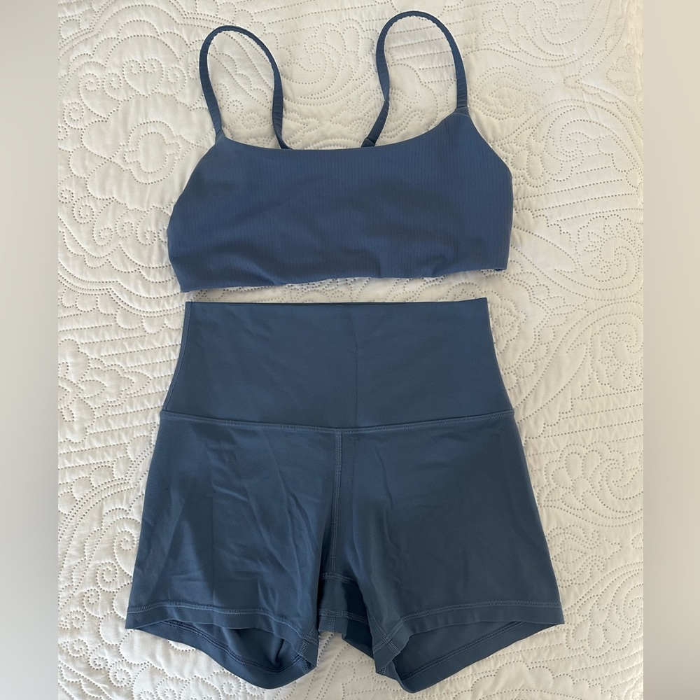 Lululemon Align Shorts and Wunder Train Bra Set